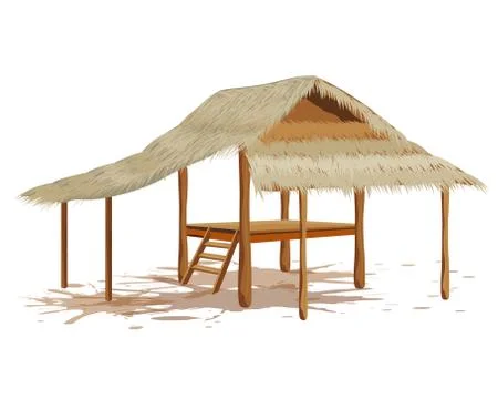 Isolated straw hut vector design Stock Illustration