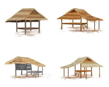 Isolated straw hut vector design Stock Illustration