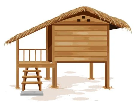 Isolated straw hut vector design Stock Illustration