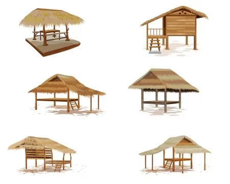 Isolated straw hut vector design Stock Illustration