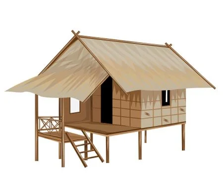Isolated straw hut on white background vector design Stock Illustration