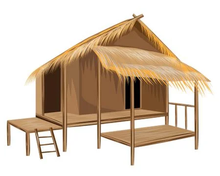 Isolated straw hut on white background vector design Stock Illustration