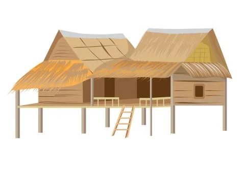 Isolated straw hut on white background vector design Stock Illustration