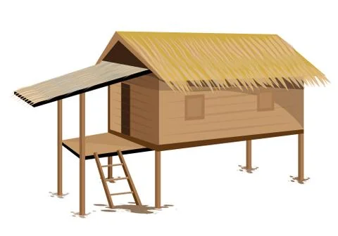 Isolated straw hut on white background vector design Stock Illustration