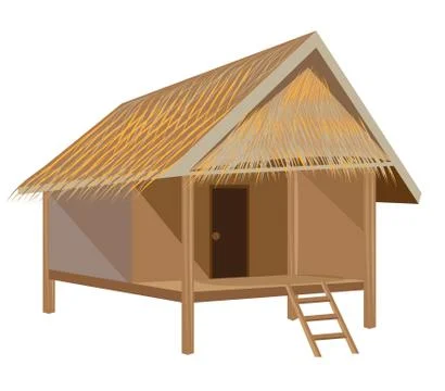 Isolated straw hut on white background vector design Stock Illustration