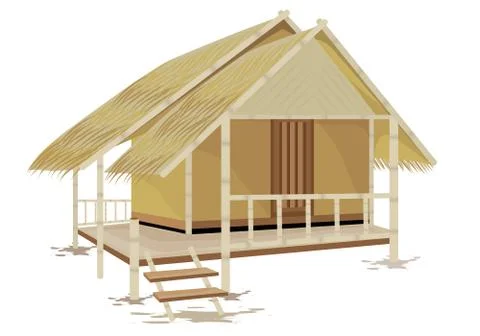 Isolated straw hut on white background vector design Stock Illustration
