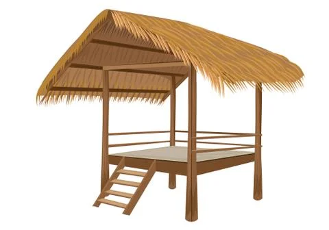Isolated straw hut on white background vector design Stock Illustration