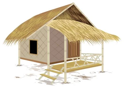 Isolated straw hut on white background vector design Stock Illustration
