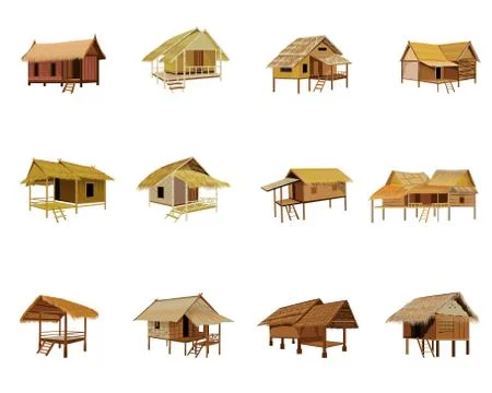 Isolated straw hut on white background vector design Stock Illustration