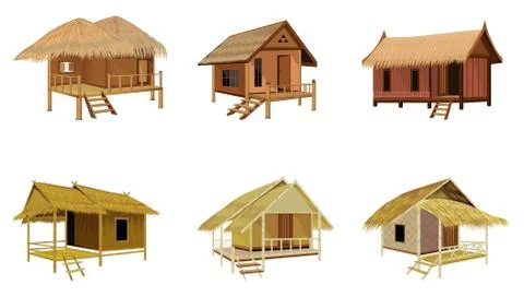 Isolated straw hut on white background vector design Stock Illustration