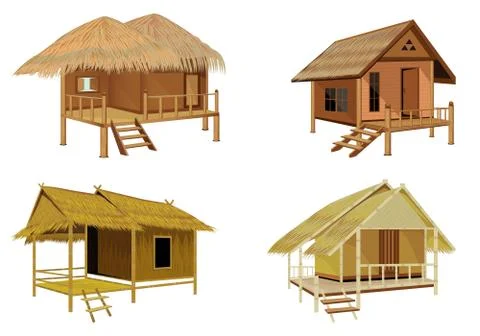 Isolated straw hut on white background vector design Stock Illustration