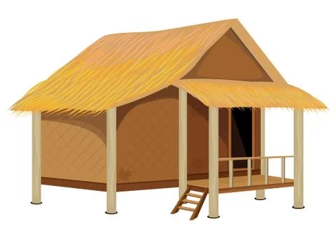 Isolated straw hut on white background vector design Stock Illustration