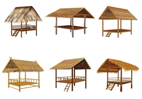 Isolated straw hut on white background vector design Stock Illustration