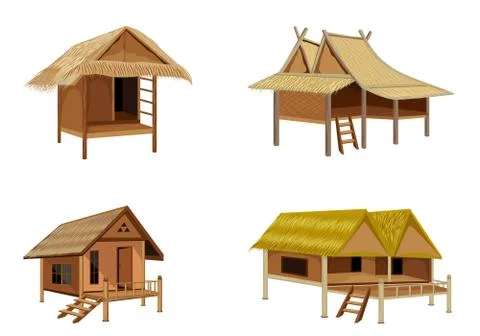 Isolated straw hut on white background vector design Stock Illustration