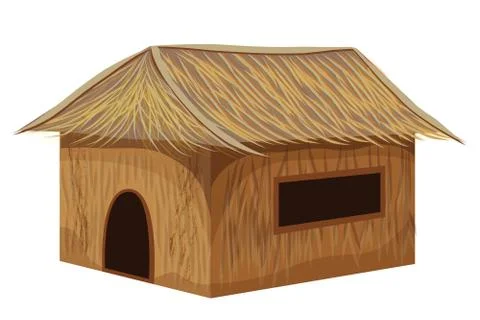 Isolated straw hut on white background vector design Stock Illustration