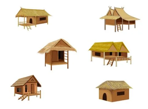 Isolated straw hut on white background vector design Stock Illustration