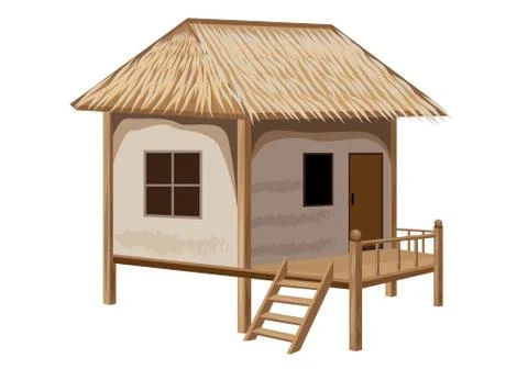 Isolated straw hut on white background vector design Stock Illustration