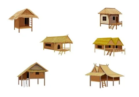 Isolated straw hut on white background vector design Stock Illustration