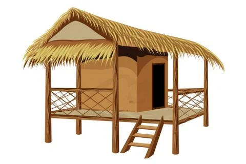 Isolated straw hut on white background vector design Stock Illustration