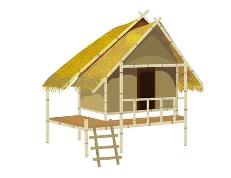 Isolated straw hut on white background vector design Stock Illustration