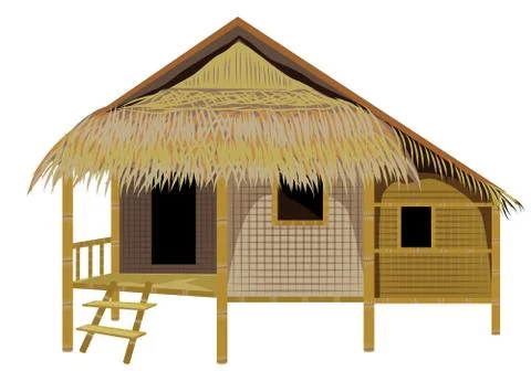 Isolated straw hut on white background vector design Stock Illustration