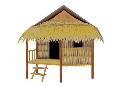 Isolated straw hut on white background vector design Stock Illustration