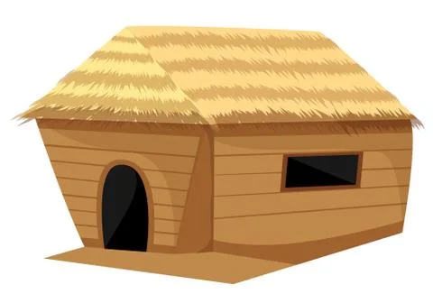 Isolated straw hut on white background vector design Stock Illustration