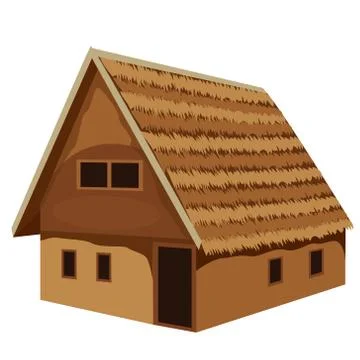 Isolated straw hut on white background vector design Stock Illustration