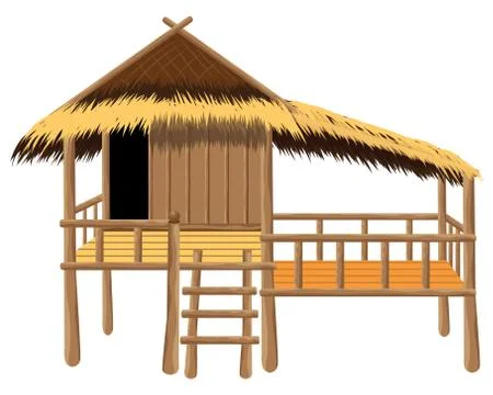 Isolated straw hut on white background vector design Stock Illustration