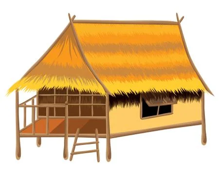 Isolated straw hut on white background vector design Stock Illustration