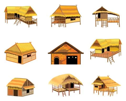 Isolated straw hut on white background vector design Stock Illustration
