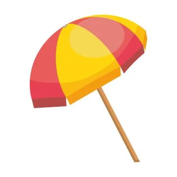 Isolated striped umbrella design vector illustration Illustrazione stock