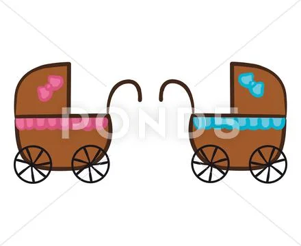 Isolated Stroller Illustration Stock Illustrationen