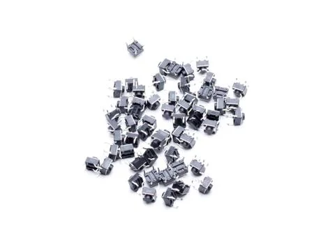 Isolated studio button Stock Photos