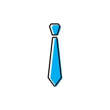 Isolated style tie flat icon on a white background. Design vector Stock Illustration