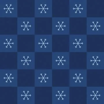 Isolated stylized snowflake pattern on dark pixelated background illustration Stock Illustration