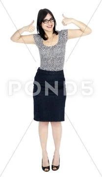 Isolated success 30's woman Stock Photos