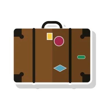 Isolated suitcase of  baggage concept Illustration