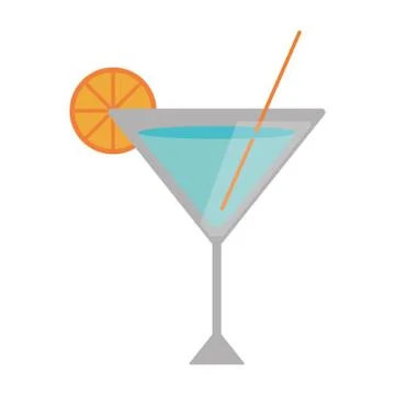Isolated summer cocktail design Stock Illustration