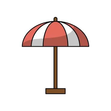 Isolated summer umbrella design Ilustración de archivo