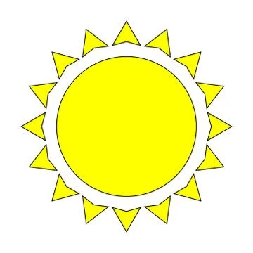 Isolated sun icon Stock Illustration