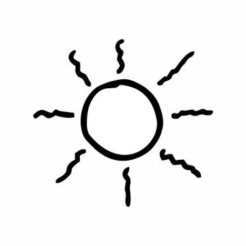Isolated sun illustration Stock Illustration