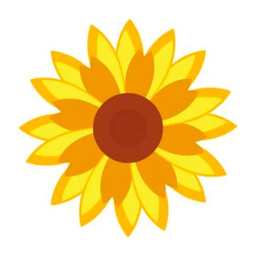 Isolated sunflower image Illustrazione stock