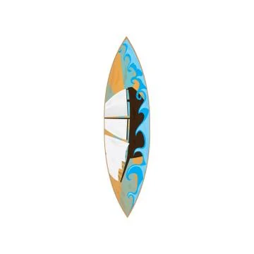 Isolated surfboard icon Stock Illustration