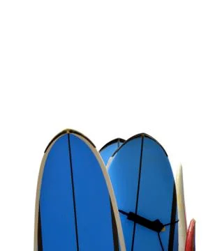 Isolated Surfboards 库存照片