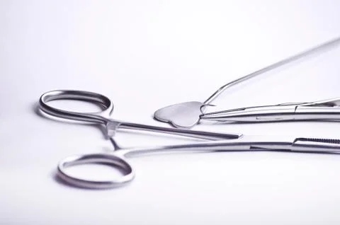 Isolated surgical instruments Stock Photos