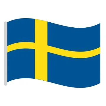 Isolated Swedish flag Stock Illustration