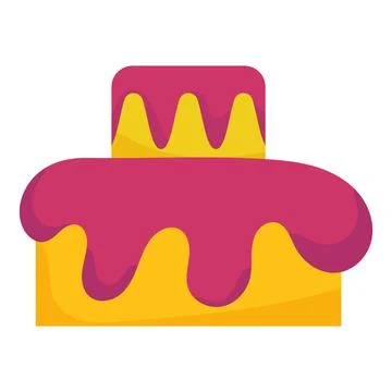 Isolated sweet cake flat design Vector Stock Illustration