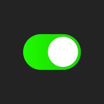 Isolated Switch Toggle button, Set Slider in ON. Minimalistic Icon for UI 스톡 일러스트