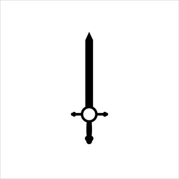 An isolated sword icon on a white background. Fantasy Warrior ancient weapo.. Stock-Illustration